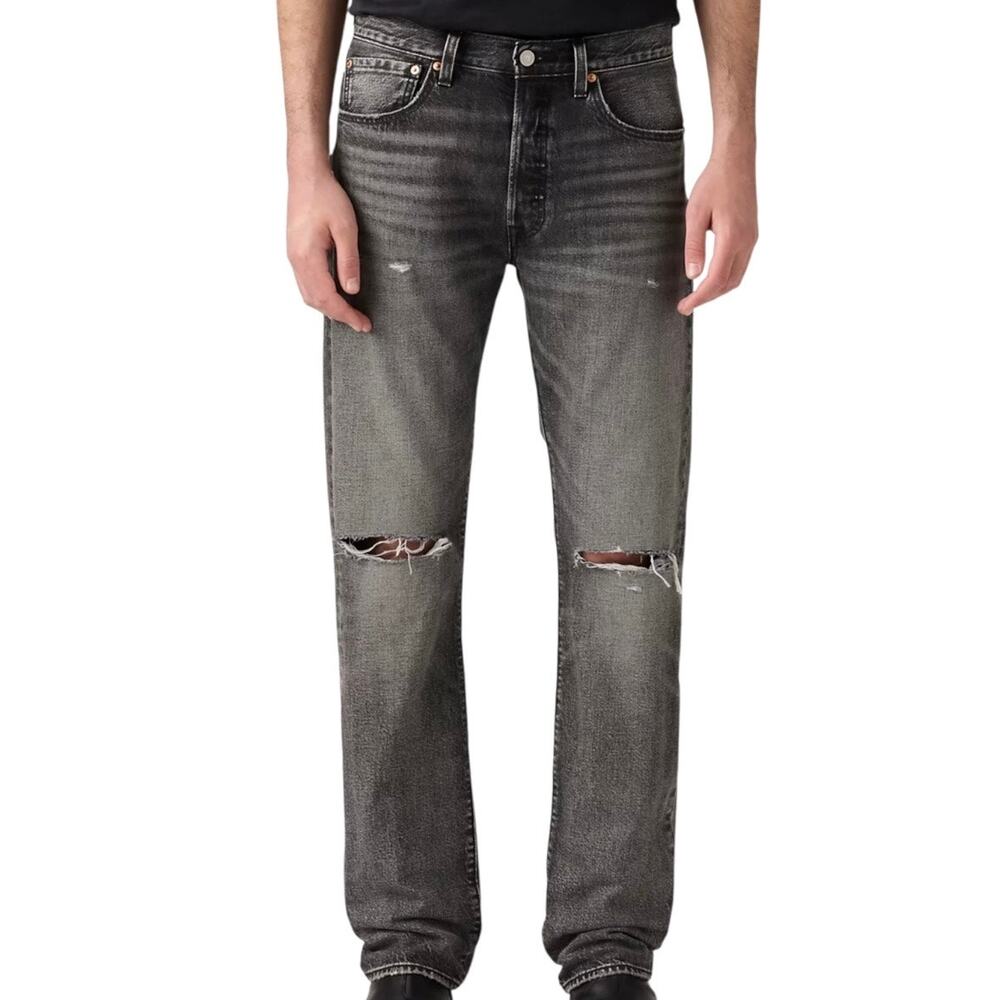Levi’s Men’s 501 Regular Fit Button Fly Non-Stretch Jeans Black Size 38 X 30